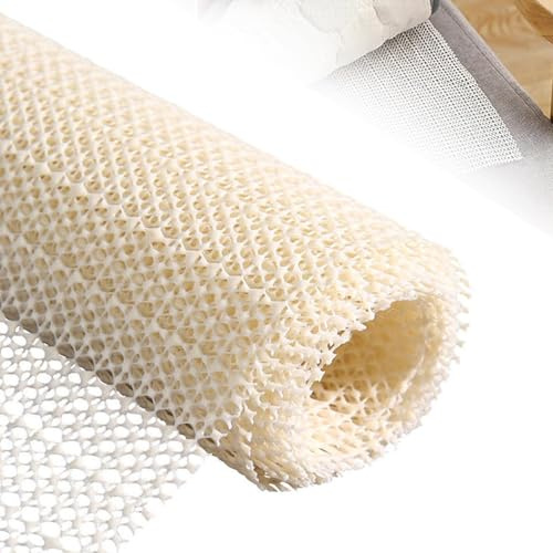 Teppich Antirutschunterlage, 200 * 220cm PVC Zuschneidbar Teppichunterlage rutschfest Groß Teppichstopper Antirutschmatte für Schubladen Regale Tablett Küche (Weiß)