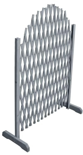 Trellis Solid Wood Fir Trellis, 180 x 100 cm, Grey, Expandable Privacy Screen for Climbing Plants, Robust Garden Fence, Ideal for Yard and Garden