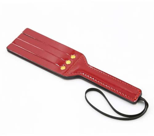 HTdangT Fouet De Fessée Rouge Double Couche Brillant, D'entraînement Sexuel En Cuir, Bondage, Flirt, Jeu Rôle, Fétiche Érotique, Fantaisie, Cosplay, Jouets Sexuels Pour Adultes