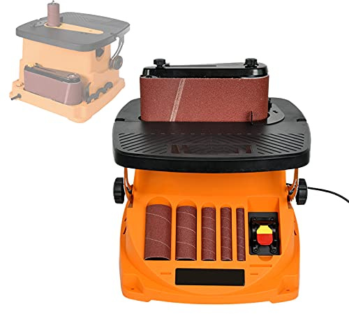 Oscillating Spindle Sander,Power Belt Sanders Set, Adjustable Workbench,for Metal Rust Removal and Polishing