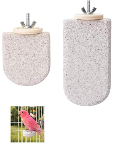 OhebEsx 2 Stück Wellensittich Zubehör, Wellensittich Spielzeug, Vogelkäfig Zubehör Für Käfig, Für Vögel Beschäftigung Und Training, Natürliche Materialien