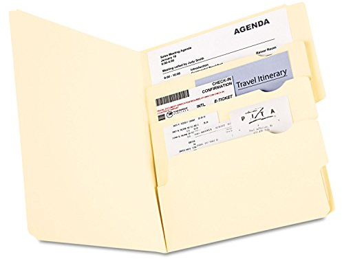 Pendaflex Divide It Up File Folders, Paper and Documents Organizer, Folder with Pockets, Manila File Organizer for School, Home and Office, Letter Size, 24/Pack (10770)