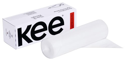 Kee Seel Ultra Disposable Pastry Bags, Piping Bag with Textured Non Slip Outer Surface, Smooth-Flow Interior, Easy Tear Perforation, Convenient Dispenser Box, 21-Inch, Clear - 72 Pack