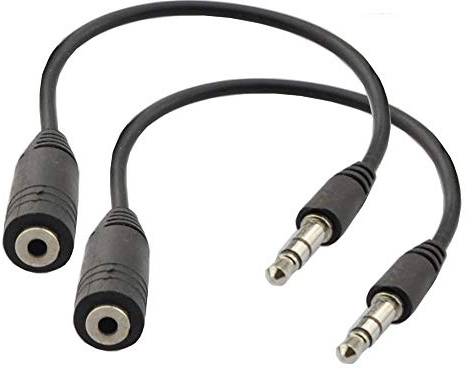 LiKuCo 2Pack 8Inch 2.5mm Female to 3.5mm Male Stereo Audio Jack Adapter Cable