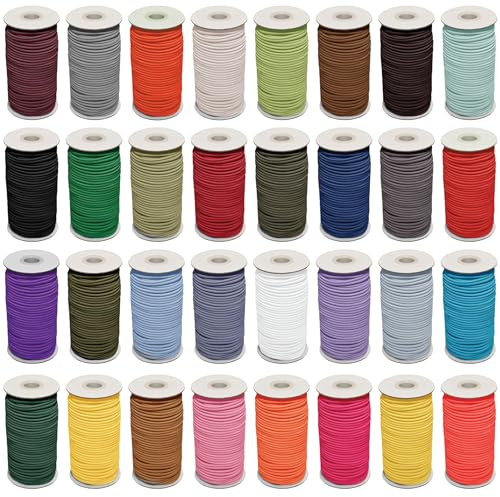 e-kurzwaren 5m Gummikordel 1mm / 2mm / 2,5mm / 3mm / 4mm / 5mm Hutgummi hochwertig Rundgummi Gummischnur elastisch Handwerk 32 Farben