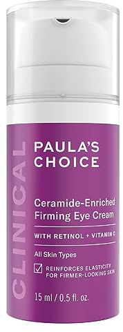 Paula's Choice CLINICAL Ceramide-Enriched Augencreme - Augencreme Gegen Falten und Augenringe, Feuchtigkeit & stärkt Haut um die Augen - mit Retinol & Vitamin C - Alle Hauttypen - 15 ml