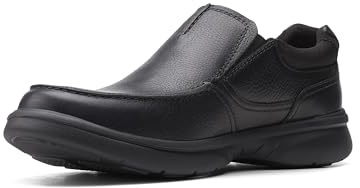 Clarks Bradley Free, Mocasín Hombre, Black Leather, 43 EU