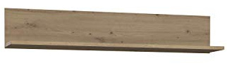 FORTE Arkina Wandregal, Holzwerkstoff, Artisan Eiche, 139,7 x 25,8 x 24,6 cm