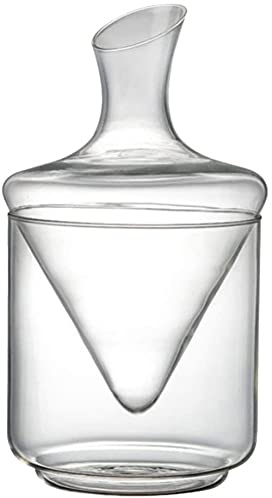 Juego De Enfriador De Jarra De Vino Con Enfriador De Cubos De Hielo Jarra De Vidrio Respirador De Vino Tinto Para Accesorios De Vino Tinto Y Blanco Cócteles Y Suministros De Bar