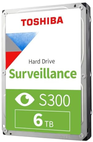 Toshiba Hard Drives Brand Model S300 Surveillance - Hard Drive - 6 TB - Internal - 3.5 - SATA 6Gb/s - 5400 RPM - buffer: 256 MB