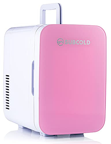 Subcold Ultra 6 Mini Fridge Cooler & Warmer | 6L capacity | Compact, Portable and Quiet | AC+USB Power Compatibility (Pink) (Renewed)