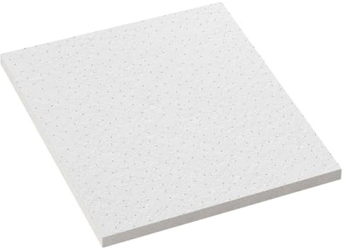 CALGARY | 10-er Set Deckenplatten | Weiß Deckenpaneele | 62 x 62 cm | Dicke:12 mm | Oberfläche: feinkörniger Putz| Mineralfaserplatte | Rasterdeckenplatten