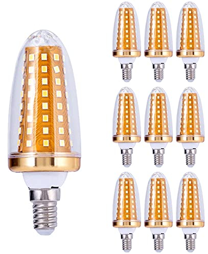 TPMAFF Glühbirnen 10er Pack, LED Spitz Maisbirne 18 Watt 1200 Lm Kein Stroboskop, Warmweiß, Kaltweiß, Trichromatisches Dimmen E14/E27 Fassung, Heim/Gewerbe