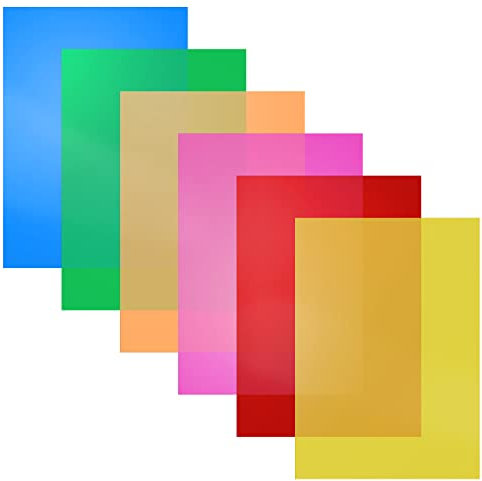 Dyslexia Overlays, A4 Coloured Dyslexia Aids for Children, 6PCS Coloured Overlays for Reading Dyslexia, ADHD, Irlens Syndrome, Reduce Visual Stress