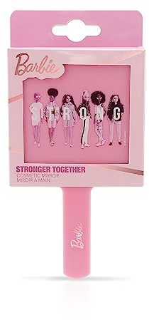 Barbie Miroir à Main - Miroir cosmétique - Petit Miroir de Voyage - Rose