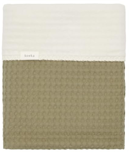 Koeka Kinderbettdecke - Schmusedecke - Kuscheldecke - Mit Cotton Fleece Gefuttert - Amsterdam - Waffelstoff Aus Baumwolle - Atmungsaktiv - Abwaschbar -