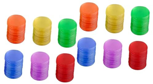 Toyvian 2paquets Jeu De Jetons De Comptage Colorés Transparents pour Apprendre à Compter Et Trier Accessoires De Jeu Convivial pour Soirées Bingo Et Activités Éducatives