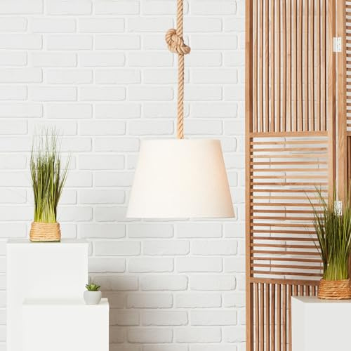 Lightbox Standleuchte 1-flammig, natur/weiß, E27 | Stehlampe fürs Wohnzimmer, Schlafzimmer und Esszimmer, schlichte, zeitlose Leuchte fürs Zuhause