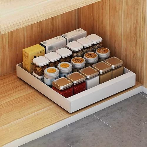 LLYLAFDC Schrankauszug Küche Teleskop Schublade, Schrank Organizer Küche,Kohlenstoffstahl Ausziehbarer Schrank Organizer, Ausziehbarer Ausziehbare Schubladen Für Viele Anlässe Geeignet (Size : 40cm)