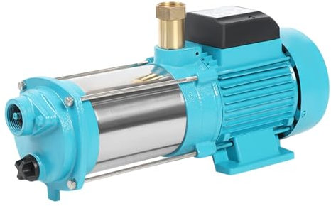 SICHENSH Kreiselpumpe 1300W Gartenpumpe Hauswasserwerk Wasserpumpe mit Druckschalter und Manometer Edelstahl Gartenpumpe, 4000 L/H, 9.8bar