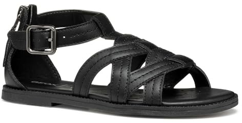 Geox - J SANDAL KARLY GIRL, Sandalia Niñas, Black,