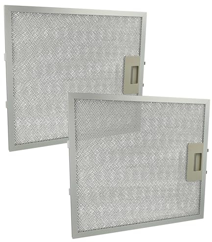 vhbw 2x filtro anti-grasso sostituisce AEG 50288851004 per cappa da cucina - 30,6 x 27,8 x 0,85 cm, metallo