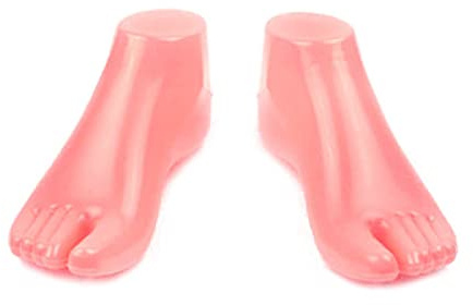 Maxtonser Modelo de pie de plástico para zapatos, calcetines, sandalias, herramienta moldeadora, maniquí femenino, exhibición de pies, sandalias de soporte para pies
