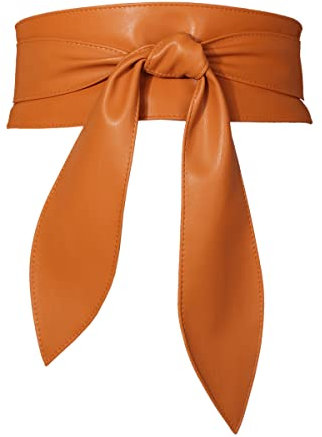 Anevous Damen Breite Taillengürtel, Obi Gürtel Schnürgürtel Bindegürtel Ledergürtel Kleid Schärpe Brautgürtel Accessoires Damen Band Schleife Zubehör für Kostüme, Hochzeit Party Braut,Braun 9,5x242cm