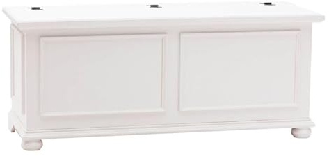 Vicentini arreda CASSAPANCA IN LEGNO SHABBY CHIC MOD CIPOLLA BIANCO (L 120 P 42 H 50)