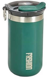 Resemugg termokopp 350ml/450ml dubbel kaffemugg bil termosmugg Resevakuumkolv tumlare isolerad tumlare(Green,350ml)