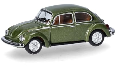 Herpa Modellauto VW Käfer 1303, moos metallic, Miniatur im Maßstab 1:87, Sammlerstück, Made in Germany, Modell aus Kunststoff