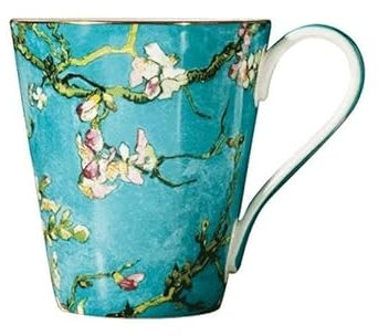 GOOPEEG Mokkatassen, Amerikanisches Vintage-Becher-Set, Große Keramik-Kaffeetasse 430 Ml, Bedruckter Becher, Trinkbecher, Multifunktionaler Trinkbecher Espresso Cup