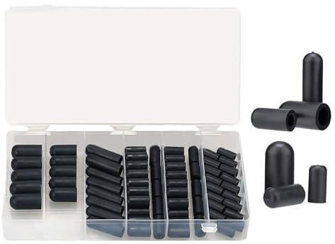 Automotive Ersatzvergaser-Kappen - Vergaser-Gummistopfen-Set, Vakuumrohr-Endkappen, Vakuum-Enden, Gummistopfen | 80 Stück Flexible Schlauch-Endabdeckungen für Ansaugkrümmer, Motorblock, Abgasanlage