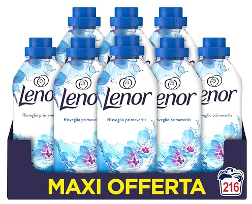 Lenor Ammorbidente Lavatrice Concentrato 216Lavaggi (8X27), Risveglio Primaverile, Lenzuola Che Profumano Di Pulito Fino A 1 Settimana