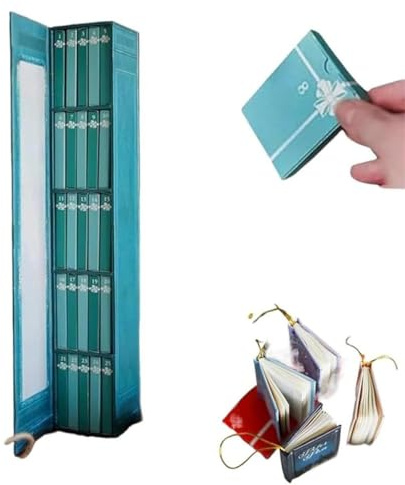 2025 NEW Mini Book Ornament Advent Mini Book Ornament Advent Calendar Literature Lovers Gifts Calendar with 24 Volume Gift, Christmas Books Advent Calendar for Books Lovers, Holiday Decorations