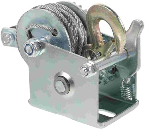Treuil manuel robuste avec câble en acier pour traction et levage – Idéal pour les situations d'urgence et les charges lourdes de construction en plein air