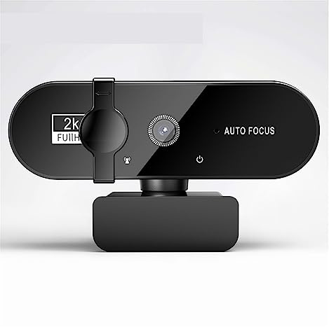 Webcam 4K 1080P Mini caméra 2K Full HD avec Microphone 15-30fps USB Web Cam for PC Portable de Prise Vue vidéo(2K)