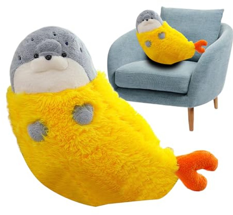 Générique Jouet en Peluche Phoque,Collectionnable Dessin Animé Mignon Drôle - Jouet en Peluche Phoque Doux pour | pour Collectionneurs Garçons Filles Chambre Salle de Jeux Canapé Maison Anniversaire