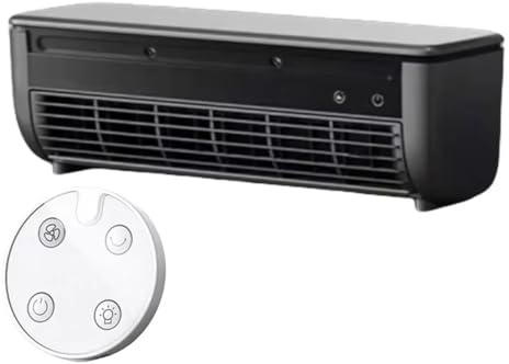 NONDK Ventilador Enfriador de Aire de Pared, Mini Aire Acondicionado Sin Aspas de Enfriamiento Rápido, Ventiladores Eléctricos Silenciosos Inalámbricos con Control Remoto A