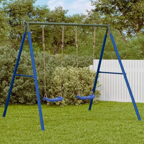 Kaloriko Struttura altalena in acciaio verniciato per esterni, 206 x 185 cm, compatibile con sedie a dondolo, altalena a nido d'ape e struttura da arrampicata, attrezzo da giardino stabile per bambini