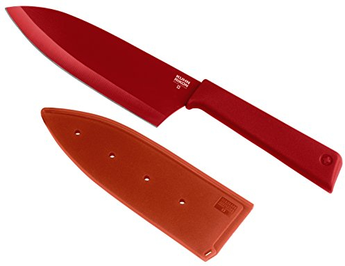 Kuhn Rikon 26671 Colori+ Couteau Santoku Rouge 27 cm