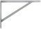 Amig - Regalwinkel Edelstahl | Metallwinkel für Regale | Regalhalterung | Farbe Metallisch Grau | Maße: 250 x 200 mm | Empfohlenes max. Gewicht: 250 kg