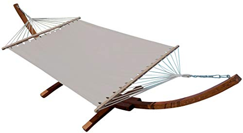 AS-S 410cm XXL Hängemattengestell Dominica Hängematte mit Gestell aus Holz Lärche mit Stabhängematte