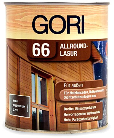 0,75L Gori 66 Allroundlasur 7808 Nussbaum Lasur Holzschutz Holzlasur