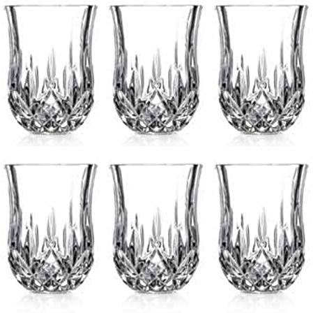 RCR Cristalleria Italiana S.p.a. Linea Opera | Bicchieri da Amaro e Liquore in Vetro Moderni Set 6 Bicchieri di Cristallo da 6 Cl