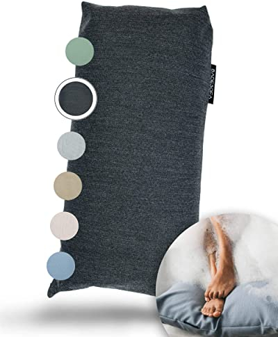 BADESOFA® Fußkissen | Premium-Qualität | Badewannen-Kissen für bequemes Baden | Made in EU | Badewanne-Kissen waschbar | Bade-Kissen Anthrazit | Badewannen-Zubehör | Passt in Jede Badewanne