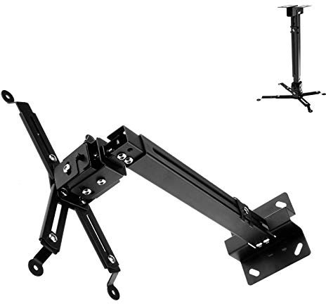 Universal Projector Mount Ceiling Bracket LCD DLP Tilt 360° Swivel