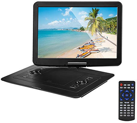 POOPFIY Reproductor de DVD portátil de CD Gran Pantalla de 22 Pulgadas, 8 Horas Larga Espera, la Ayuda 1080P MP4 de vídeo, Pantalla de sincronización, AV out/IN, USB/SD de reproducción