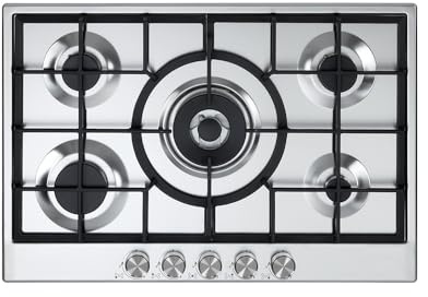 Piano cottura a gas NSL575X 5 fuochi da 75 cm colore Inox