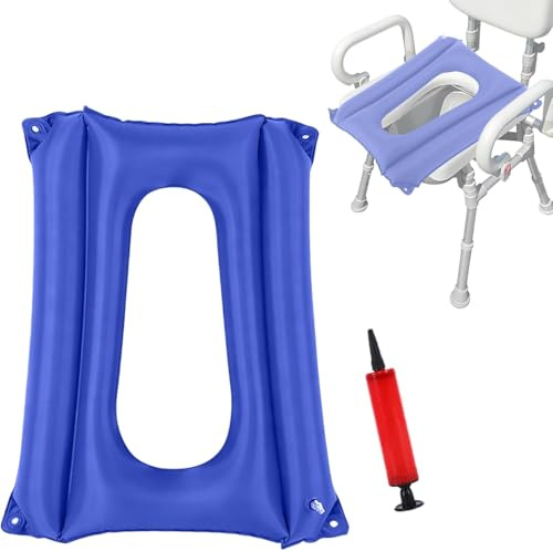 HXCH Aufblasbarer Toilettenstuhl-Sitzkissen, Krankenpflege, Anti-Dekubitus, Rollstuhl, Winter, warmes Pad, Zubehör für ältere Menschen, Bettlägern, Behinderte